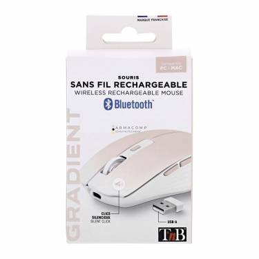 TnB Gradient Dual Connect Rechargeable Wireless mouse Pink