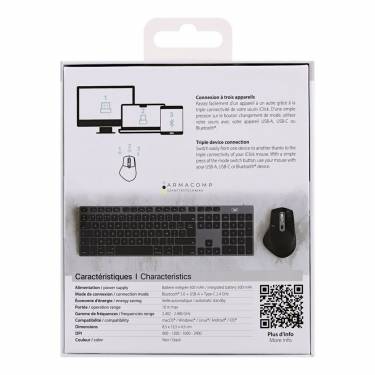 TnB iClick Wireless Semi-Ergonomic Dual Connect mouse Black