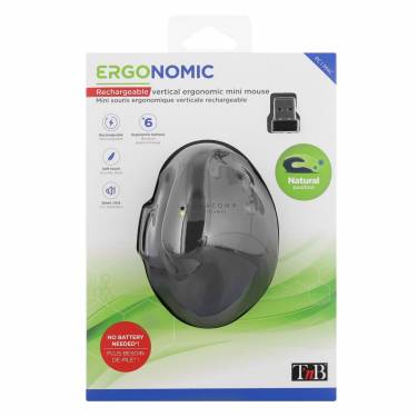 TnB Mini Ergonomic Wireless mouse Black