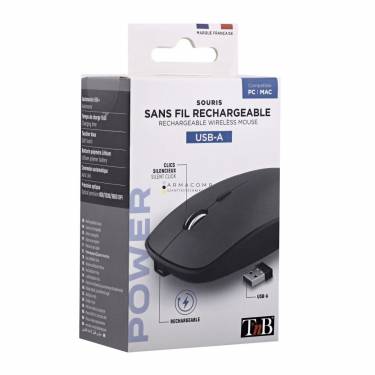 TnB Rubby Wireless Rechargeable mouse Dark Grey