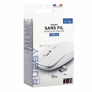 TnB Rubby Wireless silent click Mouse White