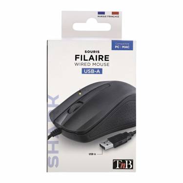 TnB Shark Wired Optical mouse Black