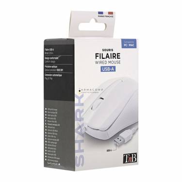 TnB Shark Wired Optical mouse White