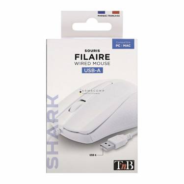 TnB Shark Wired Optical mouse White