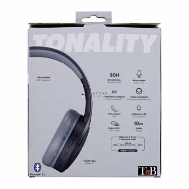 TnB Tonality Bluetooth Headset Navy Blue/Stormy Gray