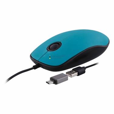 TnB Wired mouse USB-A & USB-C Sunset Blue