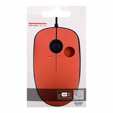 TnB Wired mouse USB-A & USB-C Sunset Red