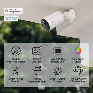 TP-Link Tapo C410 Smart Wire-Free Indoor/Outdoor Security Camera