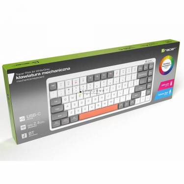 Tracer FINA 84 GameZone Red Switch Rainbow Mechanical Keyboard White/Grey US