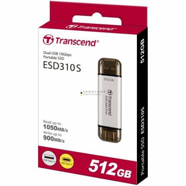 Transcend 512GB USB3.0/USB Type-C ESD310C Silver