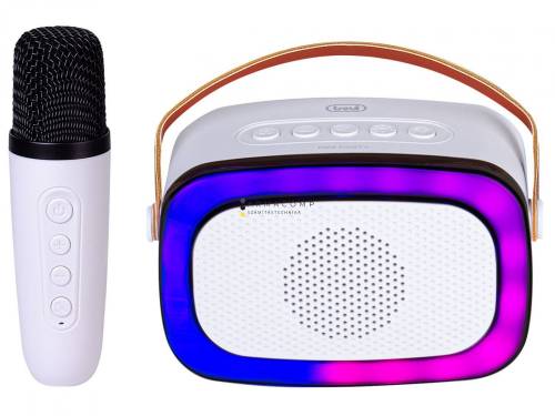 Trevi XR8A01 Mini Bluetooth Karaoke Party Speaker for Kids White