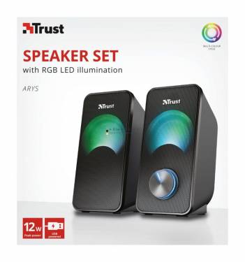 Trust Arys RGB Compact 2.0 Speaker Set Black