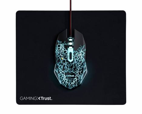 Trust Basics GXT-105X + GXT 754 Gaming Mouse and Mouse Pad Black