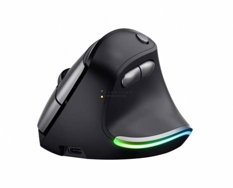 Trust Bayo Wireless Rechargeable Ergonomic Mouse Black