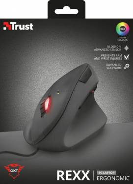 Trust GXT 144 Rexx Vertical Gaming mouse Black