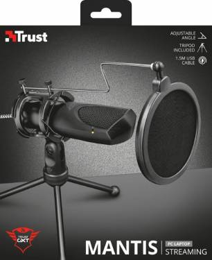 Trust GXT 232 Mantis Streaming Microphone Black