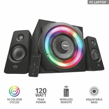 Trust GXT 629 Tytan RGB Illuminated 2.1 Speaker Set Black