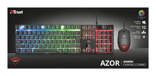 Trust GXT 838 Azor Gaming Combo keyboard & mouse Black HU