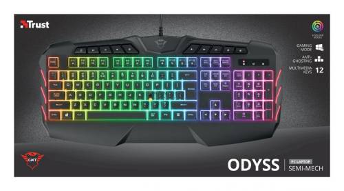 Trust GXT 881 ODYSS Semi-Mechanical Keyboard Black HU