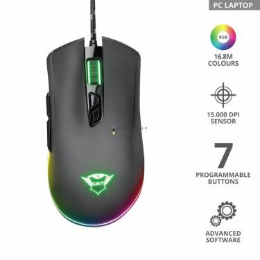 Trust GXT 900 Qudos RGB Gaming mouse Black