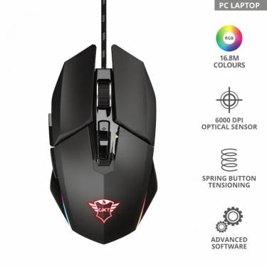 Trust GXT 950 Idon Illuminated Gaming mouse Black