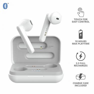 Trust Primo Touch Bluetooth Wireless Earphones White