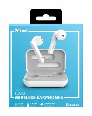 Trust Primo Touch Bluetooth Wireless Earphones White