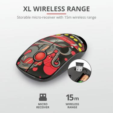 Trust Sketch Silent Click Wireless Mouse Red