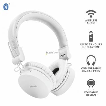 Trust Tones Bluetooth Wireless Headset White