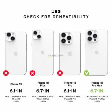 UAG Essential Armor case for MagSafe iPhone 15 Pro Max Silver