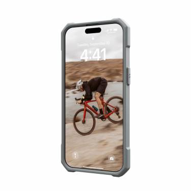 UAG Essential Armor case for MagSafe iPhone 15 Pro Max Silver