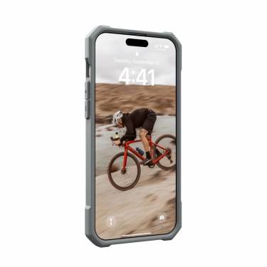 UAG Essential Armor case for MagSafe iPhone 15 Pro Max Silver