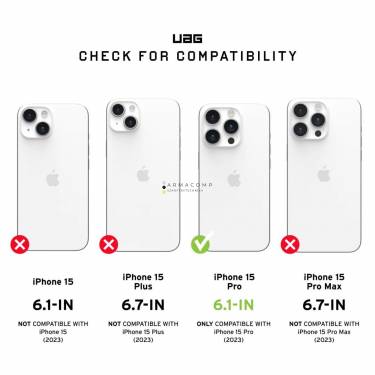 UAG Essential Armor case for MagSafe iPhone 15 Pro Silver