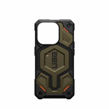 UAG Monarach Pro case for Magsafe iPhone 15 Pro Kevlar Elemental Green