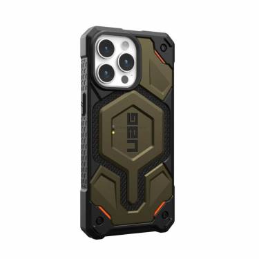 UAG Monarach Pro case for Magsafe iPhone 15 Pro Max Kevlar Elemental Green