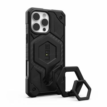 UAG Monarch Pro Magsafe iPhone 16 Pro Max Carbon Fiber+Black Stand