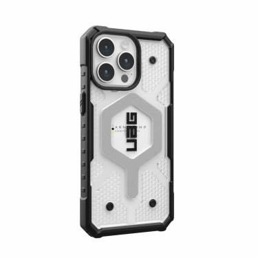 UAG Pathfinder case for MagSafe iPhone 15 Pro Max Ice