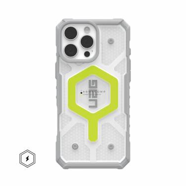 UAG Pathfinder Clear Magsafe iPhone 16 Pro Max Active Neon