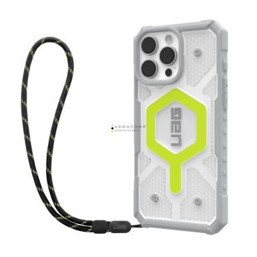 UAG Pathfinder Clear Magsafe iPhone 16 Pro Max Active Neon+Lanyard