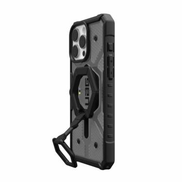 UAG Pathfinder Clear Magsafe iPhone 16 Pro Max Ash/Black+Stand