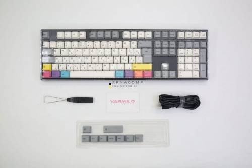 Varmilo VEA109 CMYK USB Cherry MX Brown Mechanical Gaming Keyboard Grey/White HU