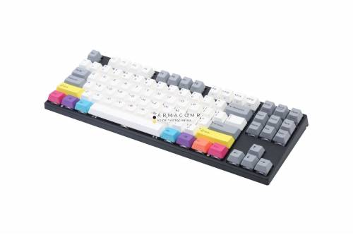 Varmilo VEA88 CMYK USB Cherry MX Blue Mechanical Gaming Keyboard Grey/White HU