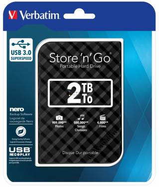 Verbatim 2TB 2,5" USB3.0 Store "n" Go Black