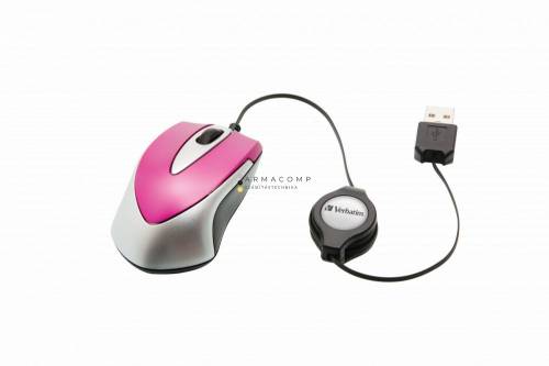 Verbatim Go Mini Optical Travel Mouse Hot Pink