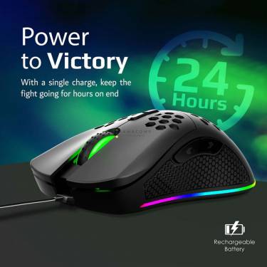 VERTUX Ammolite Wireless RGB Gaming Mouse Black