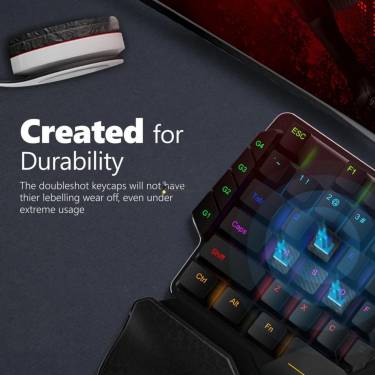 VERTUX Combat One-Handed Gaming Keypad With Joystick