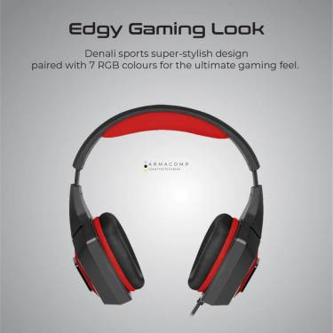 VERTUX Denali RGB Headset Red