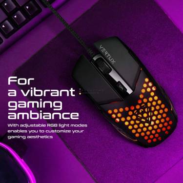 VERTUX Katana RGB Gaming Mouse Black