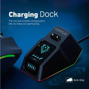 VERTUX Mustang Wireless RGB Gaming Mouse Black