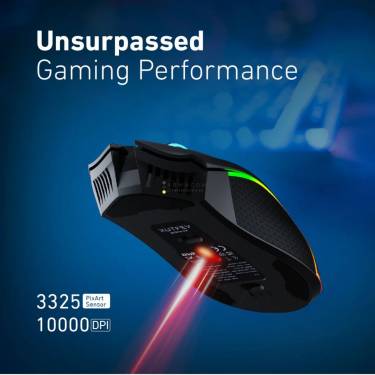 VERTUX Mustang Wireless RGB Gaming Mouse Black